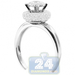 14K White Gold 0.75 ct Diamond High Mount Engagement Ring