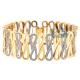 14K Yellow Gold 4.46 ct Diamond Womens Wide Infinity Bracelet