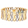 Womens Diamond Wide Infinity Bracelet 14K Yellow Gold 4.46 ct 8"