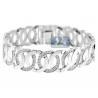 Womens Diamond Round Link Bracelet 14K White Gold 5.33 ct 8.5"