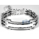 14K White Gold Ceramic 1.64 ct Diamond Mens ID Name Bracelet