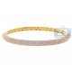 14K Yellow Gold 4.53 ct Diamond Womens Oval Bangle Bracelet