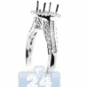 18K White Gold 0.45 ct Diamond Vintage Engagement Ring Setting