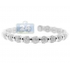 14K White Gold 1.57 ct Diamond Bead Womens Cuff Bracelet
