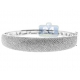 14K White Gold 5.40 ct Diamond Pave Oval Bangle Bracelet