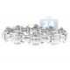 14K White Gold 1.00 ct Diamond Mens Slim Bracelet 8 1/2 Inches