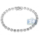 14K White Gold 4.08 ct Diamond Square Halo Link Bracelet