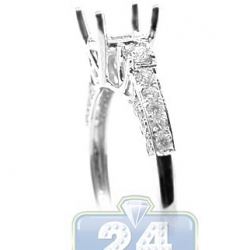 18K White Gold 0.46 ct VS1 F Diamond Engagement Ring Setting