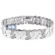 14K White Gold 2.20 ct Diamond Half Moon Womens Bracelet
