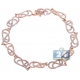 14K Rose Gold 3.16 ct Diamond Filigree Link Womens Bracelet