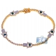14K Yellow Gold 1.60 ct Diamond Hamsa Hand Tennis Bracelet