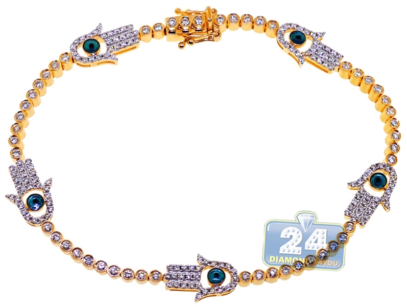 Hamsa Hand # 1248 A Pendentif Argent Sterling 925 JUDAICA bijoux porte-bonheur 