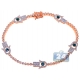 14K Rose Gold 1.60 ct Diamond Hamsa Hand Tennis Bracelet