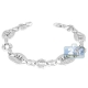 14K White Gold 2.50 ct Diamond American Football Bracelet