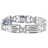 Womens Diamond X Link Bracelet 14K White Gold 0.75ct 13mm 8.5"
