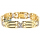 14K Yellow Gold 0.75 ct Diamond X Link Womens Bracelet
