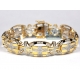 10K Yellow Gold 3.20 ct Diamond Oval Link Mens Bracelet 8.75 Inch
