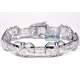 10K White Gold 3.71 ct Diamond Pave Link Mens Bracelet 8.5 Inch