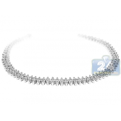 14K White Gold 3.20 ct Diamond Marquise Shape Tennis Bracelet
