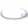 Womens Diamond Marquise Shape Tennis Bracelet 14K White Gold 7"