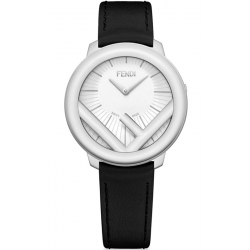 Fendi Run Away 36mm White Dial Black Strap Watch F710034011