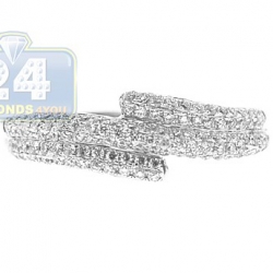 18K White Gold 0.39 ct Diamond Womens Vintage Band Ring
