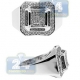 14K White Gold 0.80 ct Black Diamond Mens Square Ring