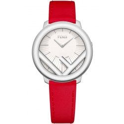 Fendi Run Away 36mm White Dial Red Strap Watch F710034073