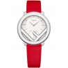 F710034073 Fendi Run Away 36mm White Dial Red Strap Watch