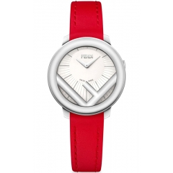 Fendi Run Away 28mm White Dial Red Strap Watch F710024073