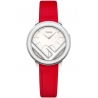 F710024073 Fendi Run Away 28mm White Dial Red Strap Watch