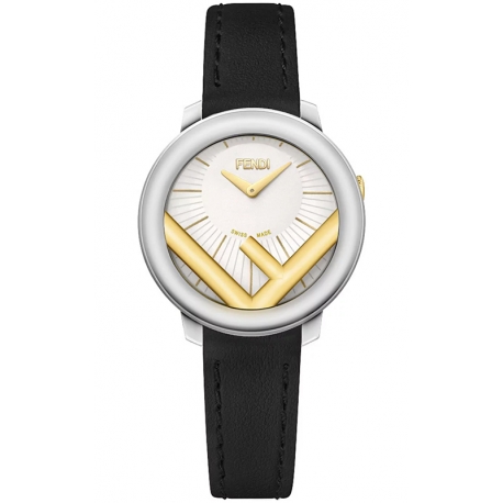 F710124011 Fendi Run Away 28mm Two Tone White Dial Watch
