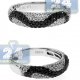 14K White Gold 0.72 ct Black Diamond Womens Band Ring