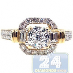 14K Yellow Gold 1.22 ct Baguette Diamond Engagement Ring