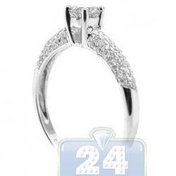 14K White Gold 0.81 ct Diamond Solitaire Engagement Ring