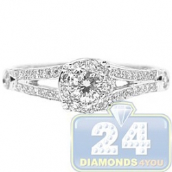 14K White Gold 0.63 ct Diamond Infinity Engagement Ring