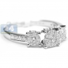 14K White Gold 0.65 ct Diamond Multi Stone Vintage Engagement Ring