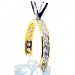 14K Two Tone Gold 1.01 ct Diamond Engagement Ring Setting