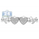14K White Gold 2.30 ct Diamond Hearts Anchor Womens Bracelet