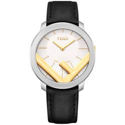Fendi Run Away 41mm Two Tone Case Black Strap Watch F710114011