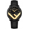 F712111011 Fendi Run Away 41mm Black Golden Case Mens Watch