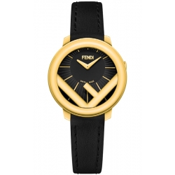 Fendi Run Away 28mm Yellow Gold Black Dial Watch F710421011