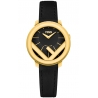 F710421011 Fendi Run Away 28mm Yellow Gold Black Dial Watch