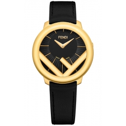 Fendi Run Away 36mm Yellow Gold Black Dial Watch F710431011