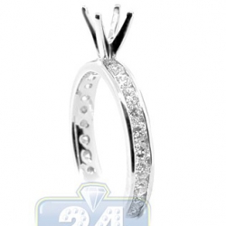 14K White Gold 1.01 ct Diamond Engagement Ring Semi Mount
