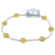 14K White Gold 1.00 ct Diamond Yellow Evil Eye Womens Bracelet