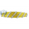 Womens Canary Diamond Bangle Bracelet 14K White Gold 2.50 ct