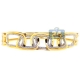 14K Yellow Gold 0.61 ct Diamond Rectangle Link Womens Bracelet