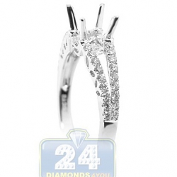 18K White Gold 0.39 ct Diamond Engagement Ring Setting