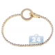 14K Yellow Gold 1.00 ct Diamond Circle Womens Tennis Bracelet